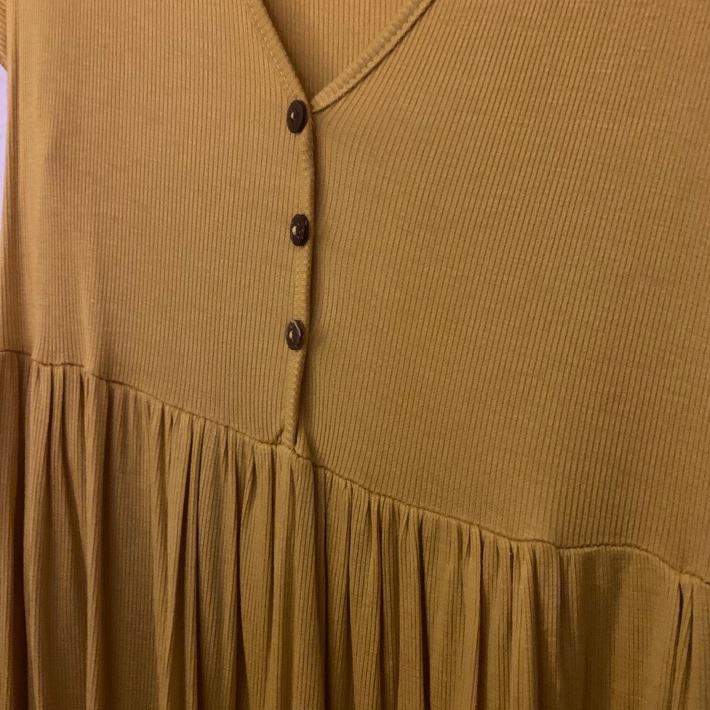 Mustard flowy dress